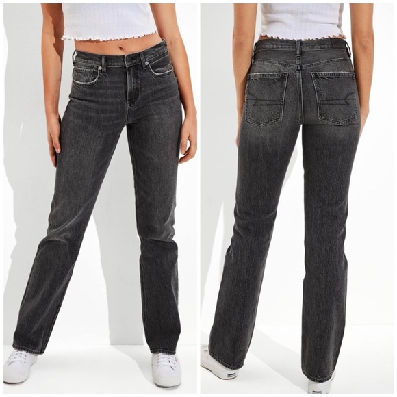 American Eagle Outfitters Denim - American Eagle 90s Bootcut High Waisted Jeans in Black Wash